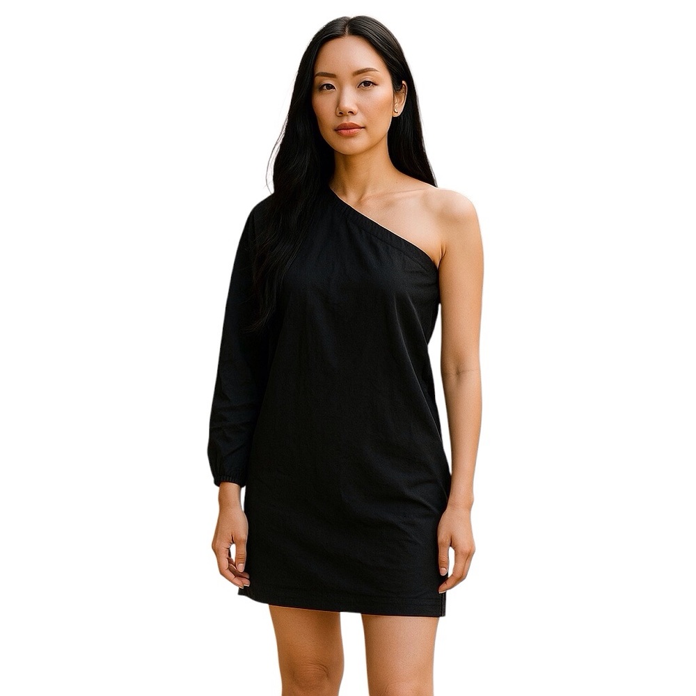n:Philanthropy Stevie One Dleeve Dress Women Color Black Cat Size S